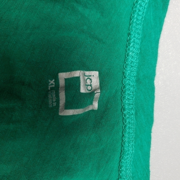 Jcp basic green long sleeve shirt women's size XL - Picture 4 of 8